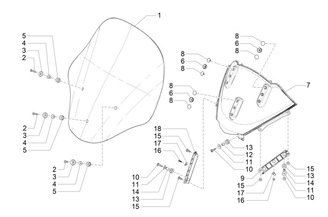 Piaggio MP3 300 ie E4 LT Business-Windschutz - SPORT NOABS-ABS 2016 - 2018 (EMEA)