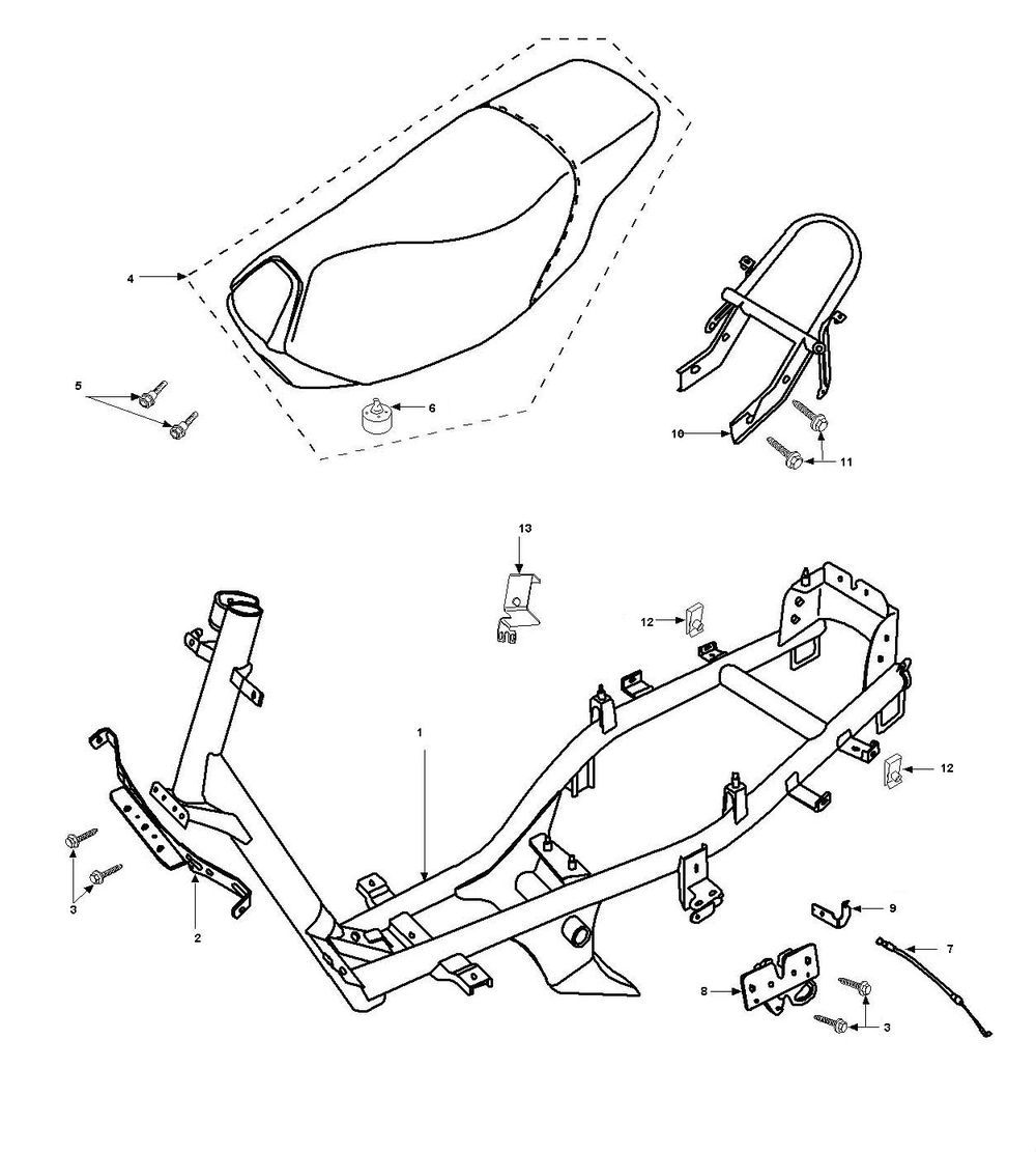 Sattel Buddy Schaufel Peugeot Speedfight 2 AC E2 2-Takt