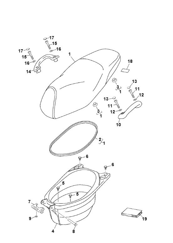 Sattel Buddy Box Yamaha Neo's 2-Takt (bis 2003)