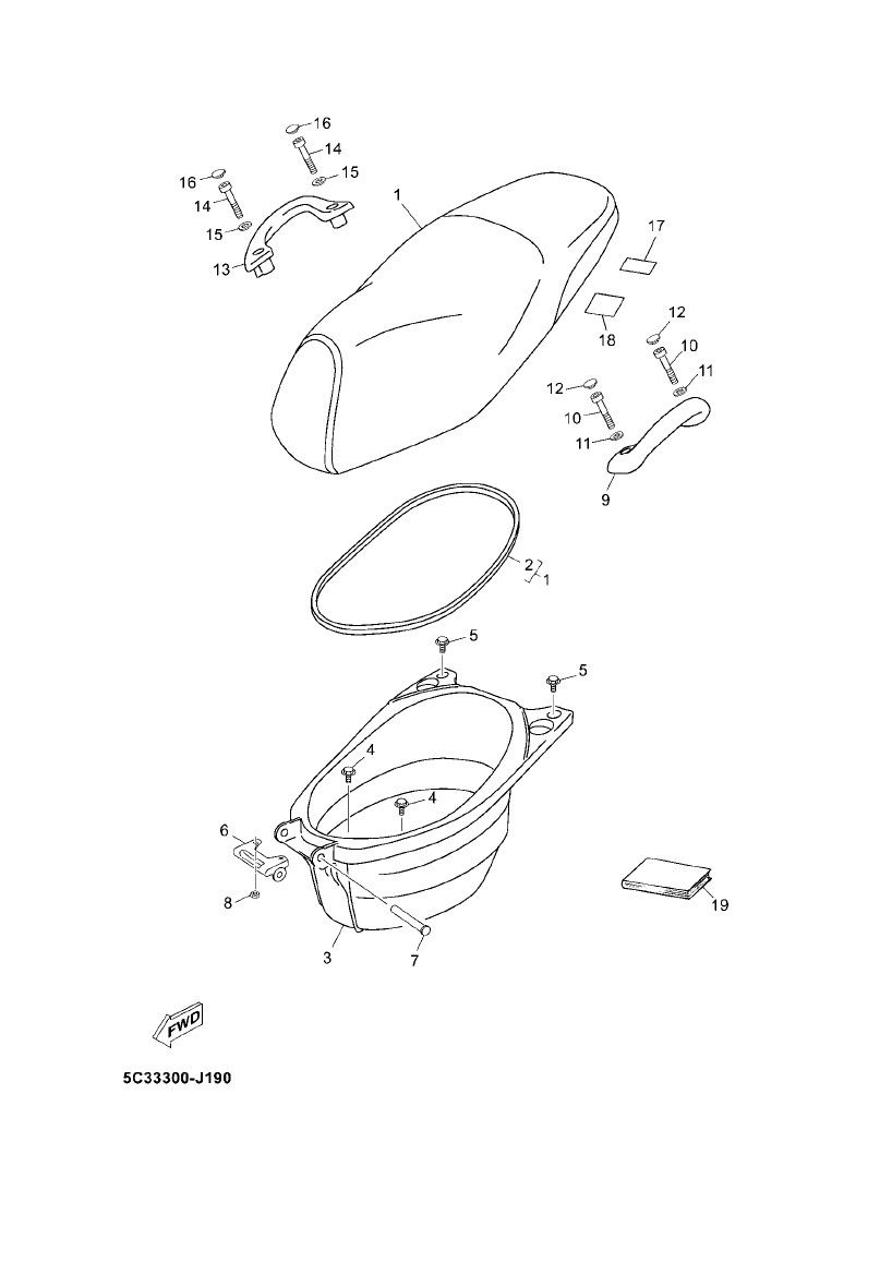 Sattel Buddy Box Yamaha Neos 4-Takt (nach 2008)