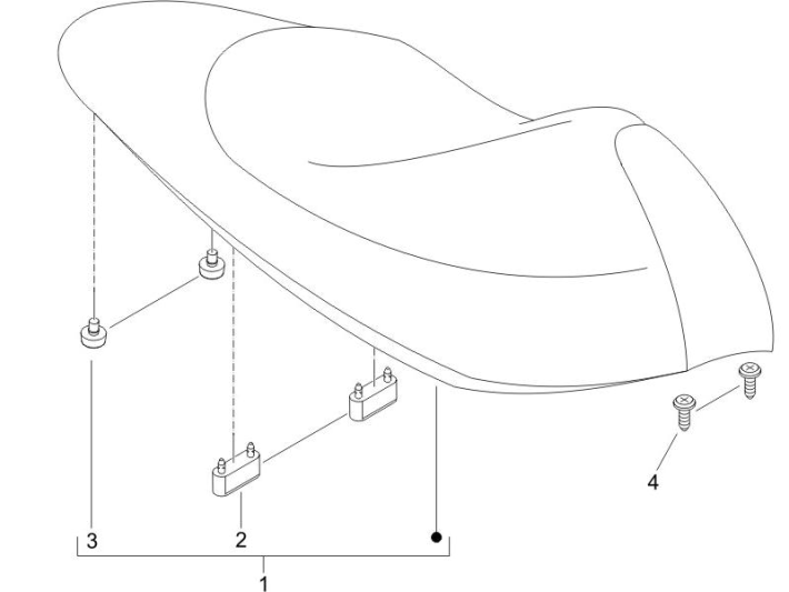 Sattel/sitz Piaggio NRG Power DD 2007-2017