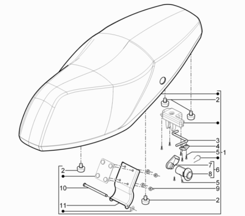 Piaggio Typhoon 50 2-Takt Euro 3 2011 Sattel