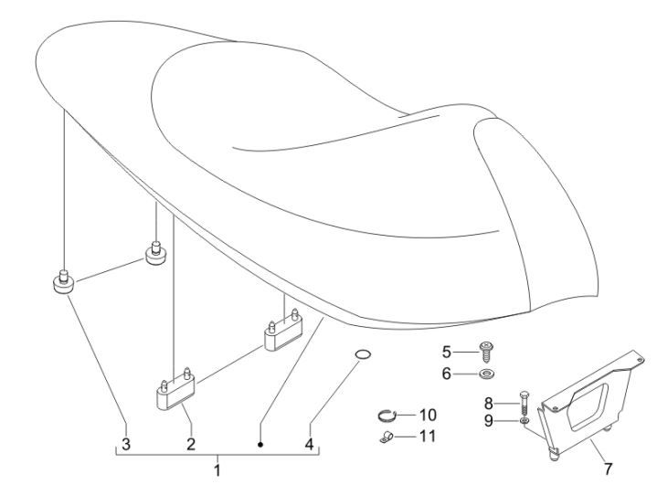 Sattel/Sitzen Gilera Runner 200cc VXR 4-Takt 2006