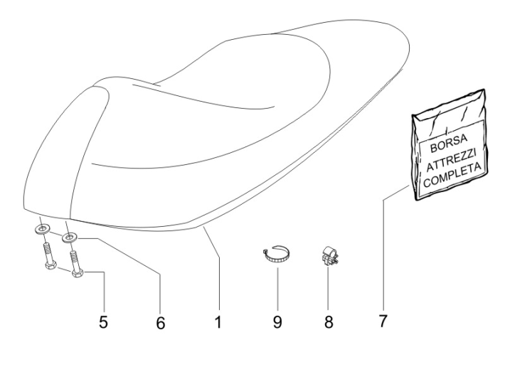 Sattel - sitzend Gilera Runner 50 SP 2010-2017