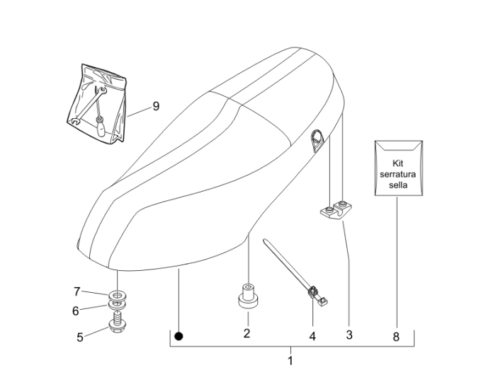 Sattel - sitzend Piaggio Zip 50 SP 2006-2013
