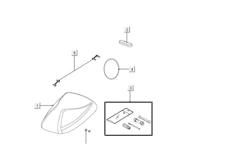 Sattel Kymco Carry 4-Takt-Einspritzung euro4 weiß