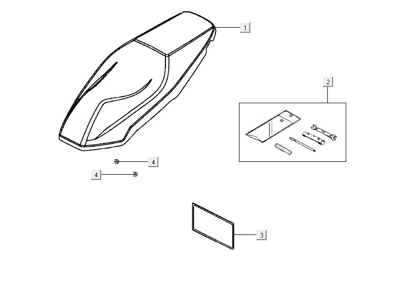 Sattel Kymco City 16' 4-Takt schwarz