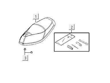 Sattel Kymco VP50 4t ac schwarz