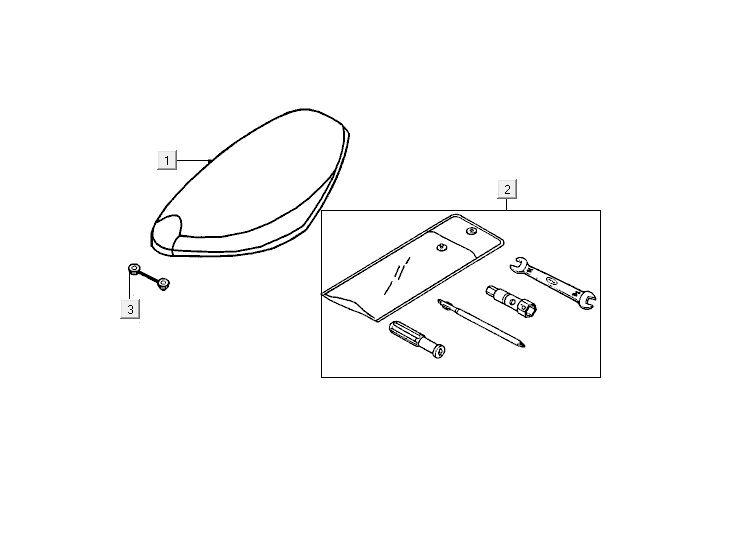 Sattel Kymco ZX 2t ac blau limitiert