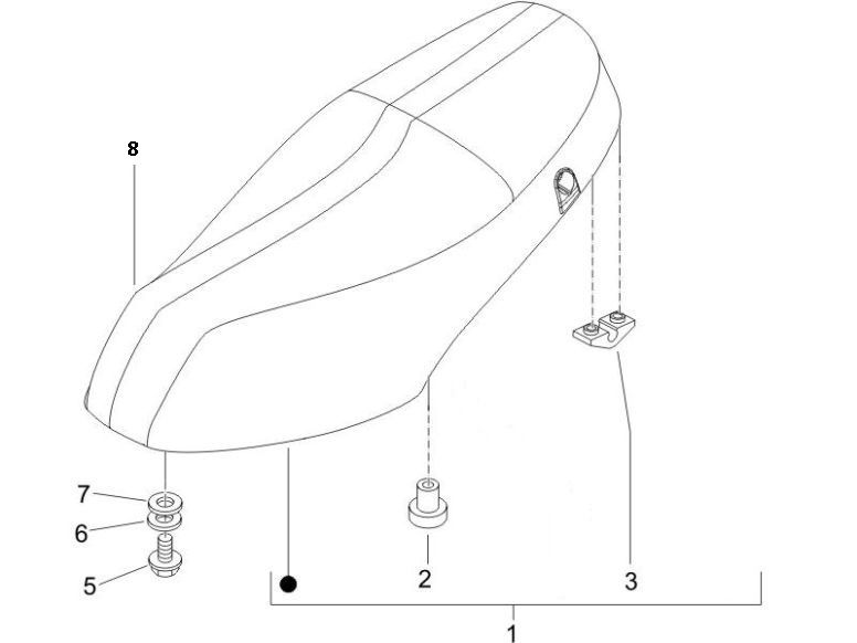 Sattel Piaggio Zip 2000 4-Takt AC