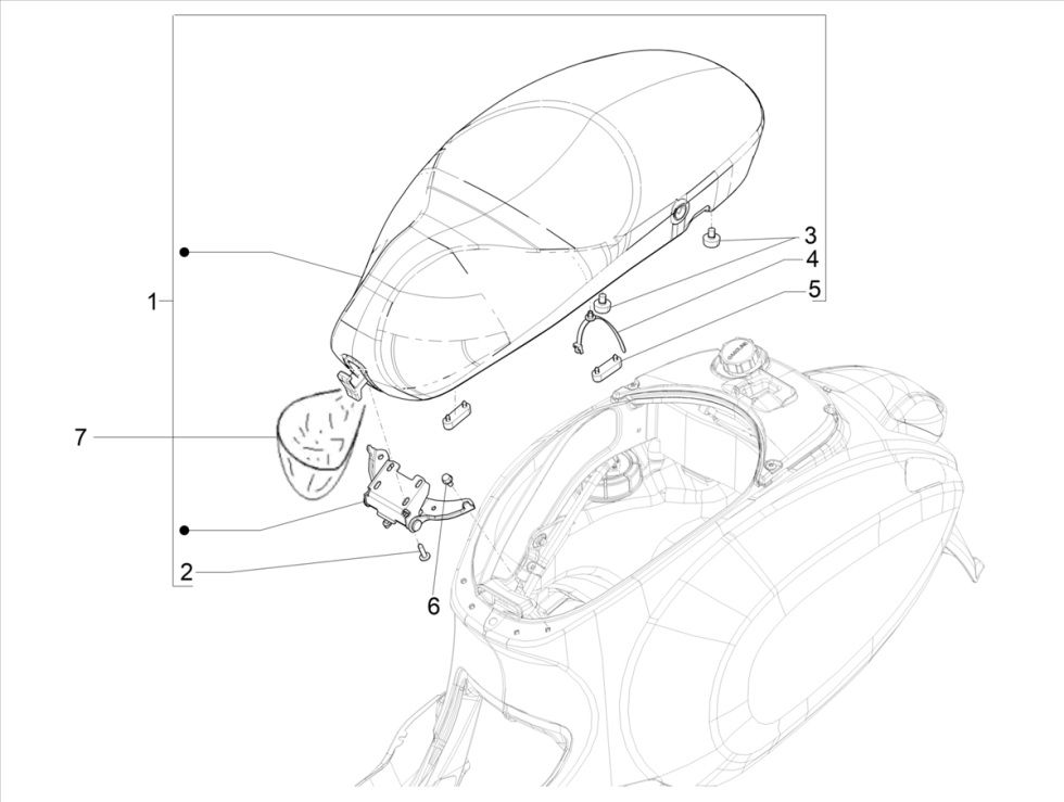 Vespa Primavera 4-Takt-3V-Sattel (Euro5-Injektion IGET)
