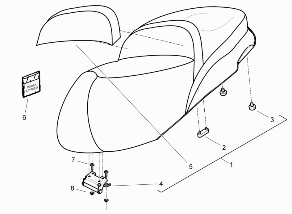 Sattel/Sitz Piaggio Beverly 125 RST 4T 4V IE E3 2010-2015 (EMEA)
