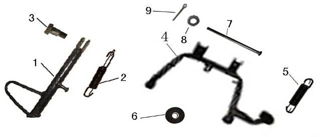 Seitenständer China GT rosa