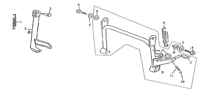 Seitenständer Giantco Grand Venus 125cc