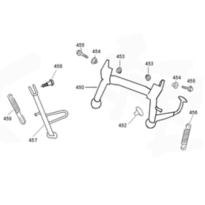 Seitenständer Viraggio Piccolo schwarz