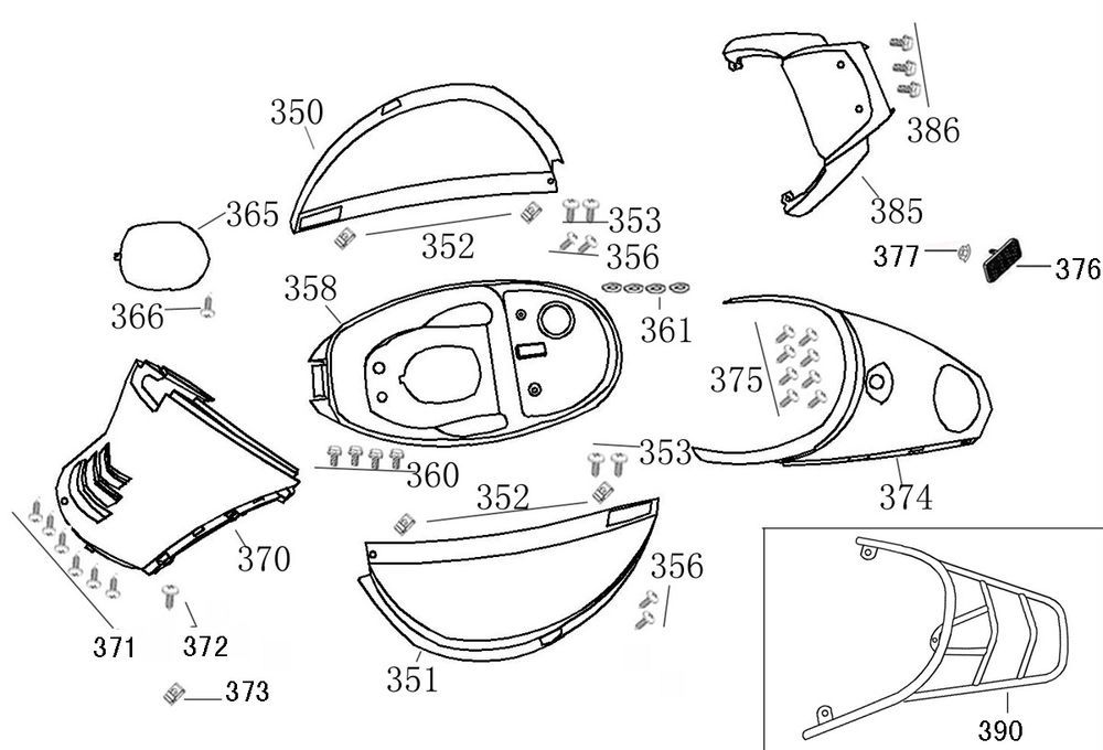 Seitenschutz Träger Benzhou YY50QT-45A Titan