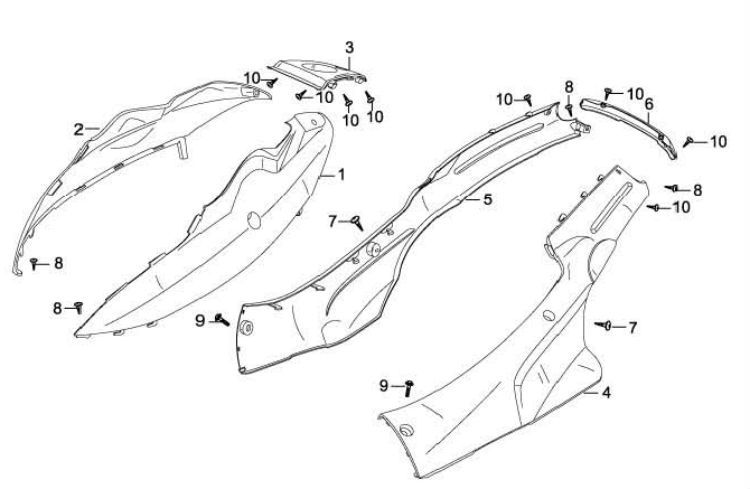 Seitenverkleidung China Filly 4-Takt