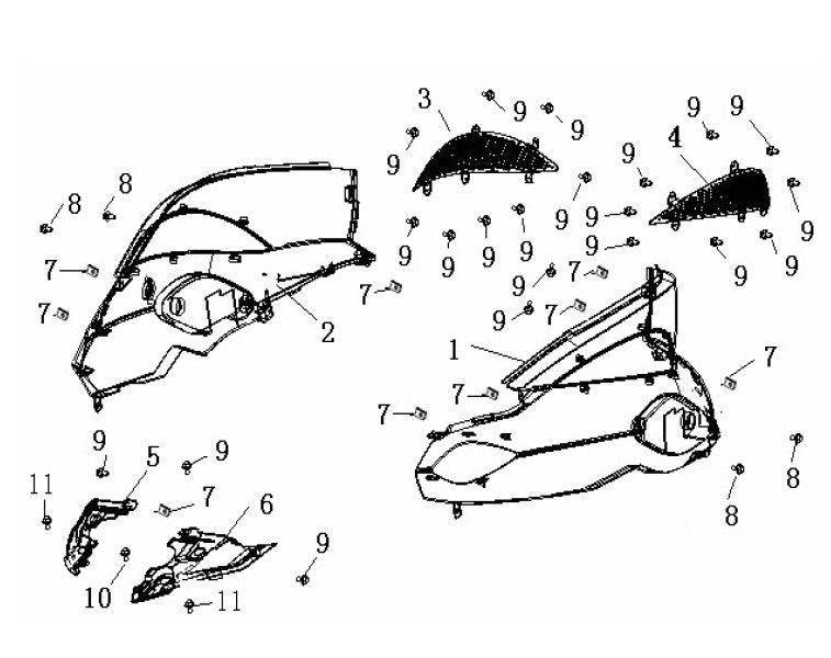 Seitenverkleidung Generic Ideo schwarz 2007 2-Takt 25