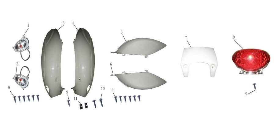 Seitenverkleidung Lintex HT50QT-39 4-Takt
