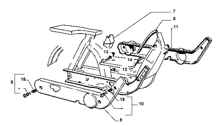 Seitenverkleidung Vespa Ciao 2 Stroke