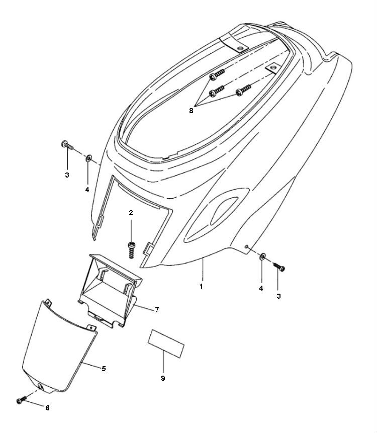 Seitenverkleidung Yamaha Bw's 2-Takt