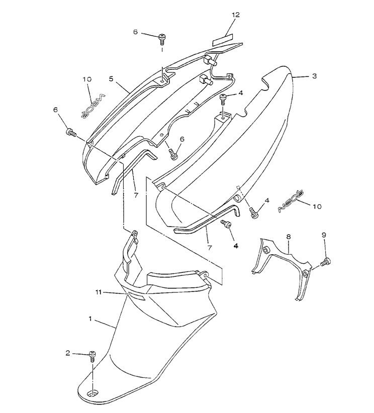 Seitenverkleidung Yamaha Neos 2-Takt (2003 bis 2008)