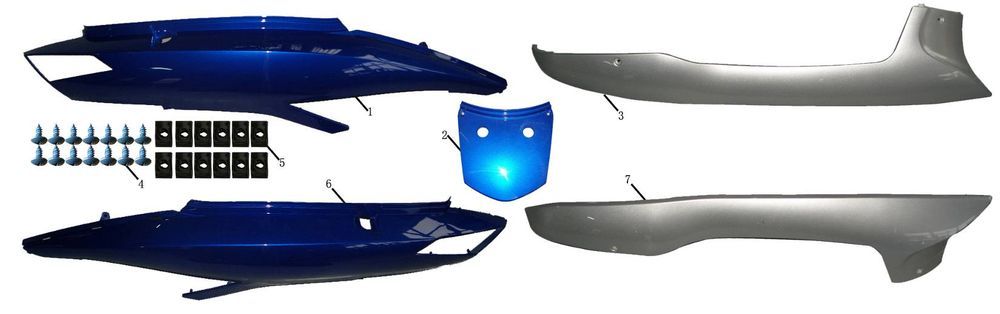 Seitenrock-Rückendeckel China Touring rot