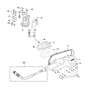Carter deksel Peugeot Tweet 125 E3 2010-2013