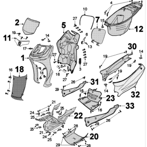 Beplating Peugeot Tweet 125 V E3 2013-2017ANTARTICA WHITE (K7)