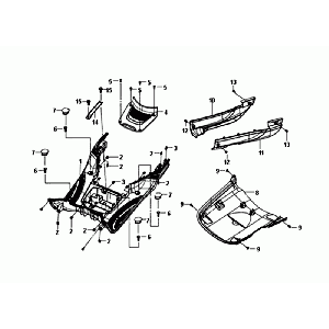 Fußplatte Rahmenabdeckung Sym Fiddle III Deep Ocean Blue (BU-280S)