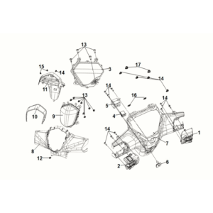 Griffabdeckung Scheinwerfer Sym Symphony ST E5 Schwarz (BK-7C)