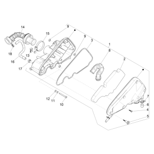 Luftfilter 2 Vespa Sprint 4-Takt 3-Ventil (Euro4 IGET)