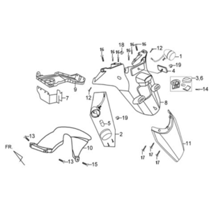 Sym X'PRO 125 Heckkotflügel/ Schmutzfänger