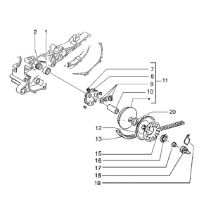 Variomatik- Keilriemen Piaggio Typhoon 98-2005 2-Takt