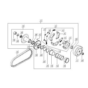 Antriebsscheibe Kymco MXU 50