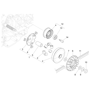Piaggio Beverly 125 RST 4T 4V IE E3 2010-2015 Antriebsscheibe (EMEA)