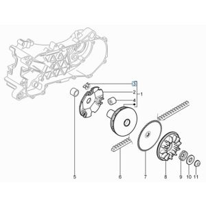 Variomatik Keilriemen Piaggio Typhoon 50 2-Takt Euro 3 2011