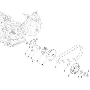 Antriebsscheibe Vespa GTS 125 4-Takt IE ABS Euro4 2016-2018