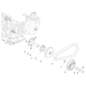 Vespa GTS 125 4T E5 ABS 2021 Antriebsscheibe (EMEA)