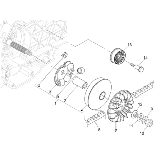 Antriebsscheibe Vespa GTS 250 ie 2005-2016 (ohne ABS)