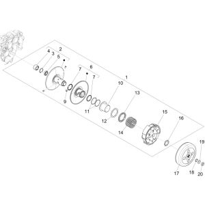 Piaggio Liberty 125 4-Takt 3V IE ABS-angetriebene Riemenscheibe (IGET Euro 5)