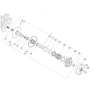 Piaggio Medley 125 ABS E5 2021—2022 Elektrische Riemenscheiben (EMEA)