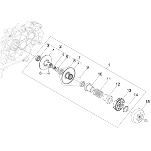 Antriebsrolle Gilera Runner 50 SP 2010-2017-Aangedreven Poelie Gilera Runner 50 SP 2010-2017