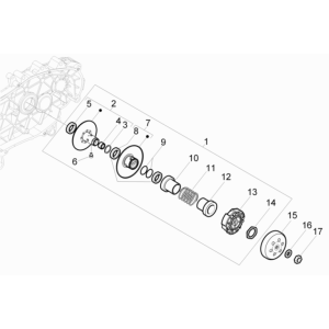 Piaggio Beverly 125 RST 4T 4V IE E3 2010-2015 angetriebene Riemenscheibe (EMEA)