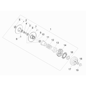 Riemenscheibe mit Antrieb Piaggio MP3 300LT Sport 2009-2014
