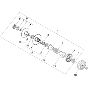 Riemenscheibe mit Antrieb Piaggio Zip 50 SP 2006-2013