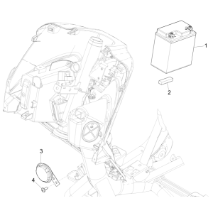 Fernschalter - Batterie - Claxon Piaggio Medley 125 ABS E5 2021-2022 (EMEA)