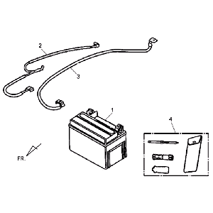Batterie Sym Jet 4 (R086) rot