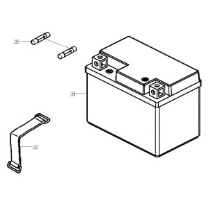 Batterie Kymco Super 8 Street 4-Takt rot