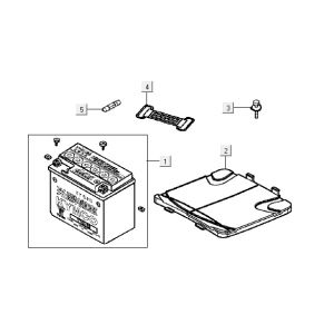 Batterie Kymco Vitality 4t Wechselstrom diamantschwarz